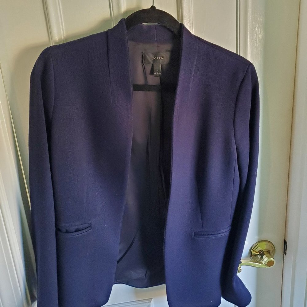 JCrew going out blazer, size 6, navy